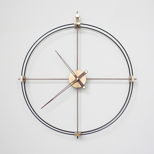 饰艺术时钟 现代极简西班牙风设计师挂钟低调轻奢钟表北欧客厅装