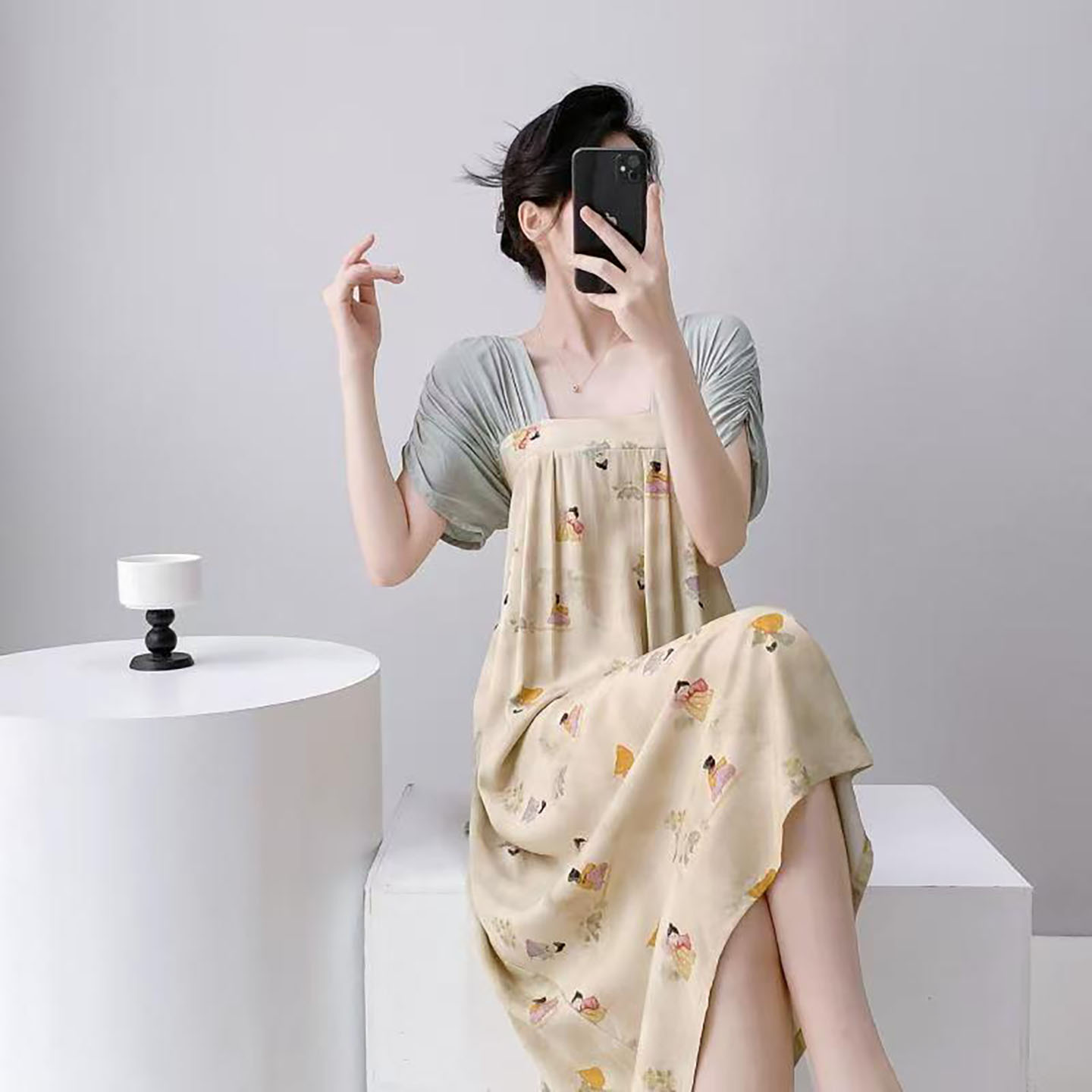 睡裙女款夏季连衣裙棉绸复古长裙