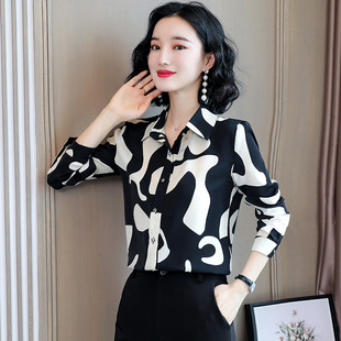 哥家女装 高级感上衣漂亮减龄洋气小衫 2026春新款 雪纺衬衫 长袖 正品