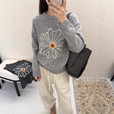 园园美衣士加厚灰色毛衣可外穿内搭女款新款秋冬打底衫洋气上衣女