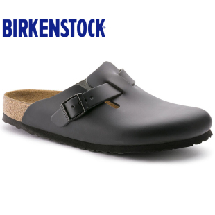 BIRKENSTOCK正品 德国进口外穿男女牛皮包头拖Boston 勃肯软木拖鞋