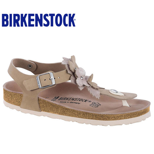 正品德国勃肯牛皮夹趾软木凉鞋