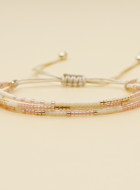 小众设计波西米亚风 miyuki日本米珠手工串珠手串 叠戴多层手链女