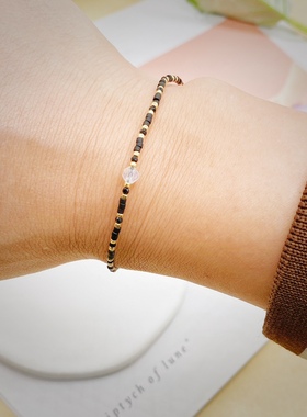 小众欧美风进口miyuki小米珠发晶小手链学生闺蜜死党小生日小礼物