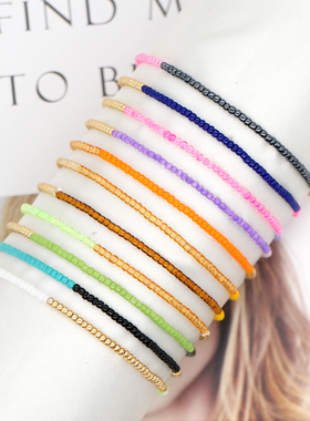 WK女玻璃波西米亚高颜值手链新品