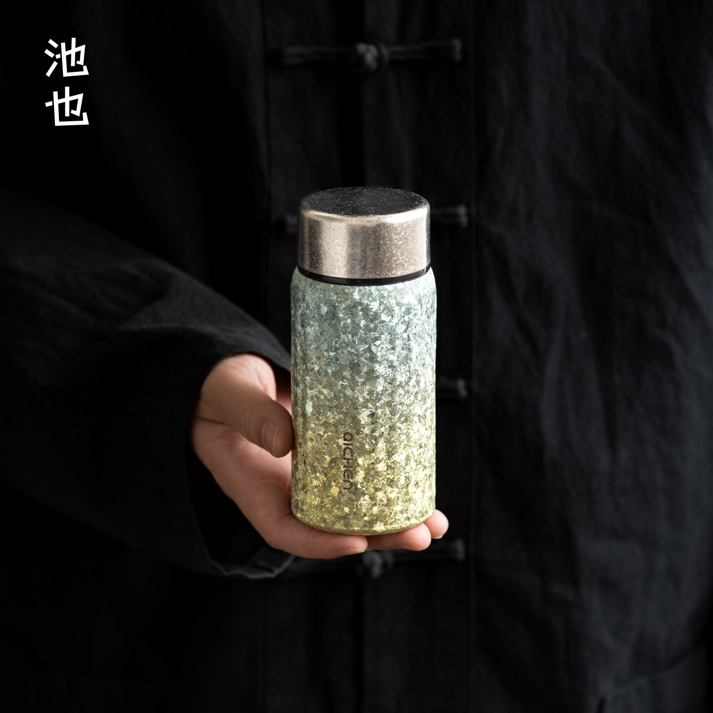 池也纯钛保温杯高颜值冰花茶水分离泡茶杯男女高档便携泡茶钛水杯