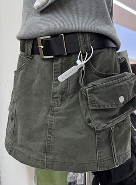 【D too lin】2025夏季新款白色半身裙有里衬工装辣妹短裙N880D#