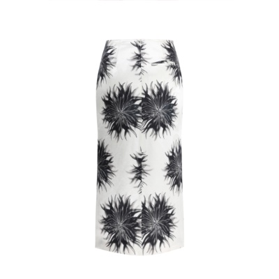 Samuelguiyang | 25早秋双开叉黑色大花半裙