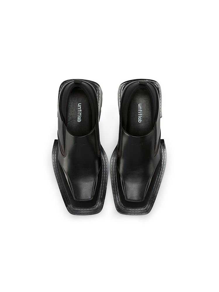 UNTITLAB男女款黑色短靴皮鞋