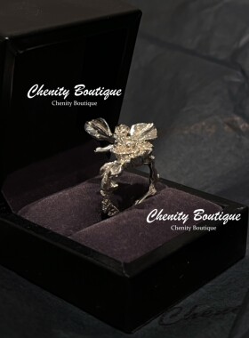 *Chenity买手店 NONEVENT 设计师品牌 暗黑手工 纯银荼蘼花戒指