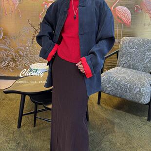 黑色新中式 YANG 盘扣收腰夹克 GUI SAMUEL