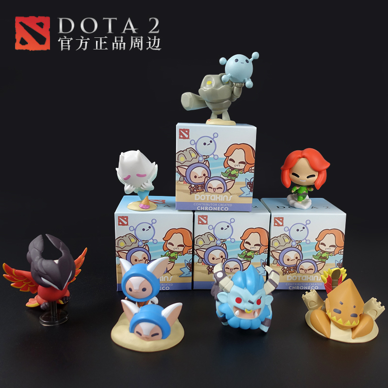 现货DOTA2官方正版周边TI9手办刀塔米波凤凰小小盲盒沙滩扭蛋三代