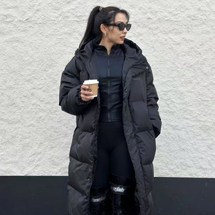 核爆炸潮牌冬季 羽绒服 抗冻情侣休闲保暖连帽宽松加厚特厚90绒长款