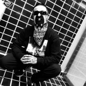 核爆炸lowriders时尚 黑色腰果头巾发带嘻哈方巾摩托机车哈雷面巾