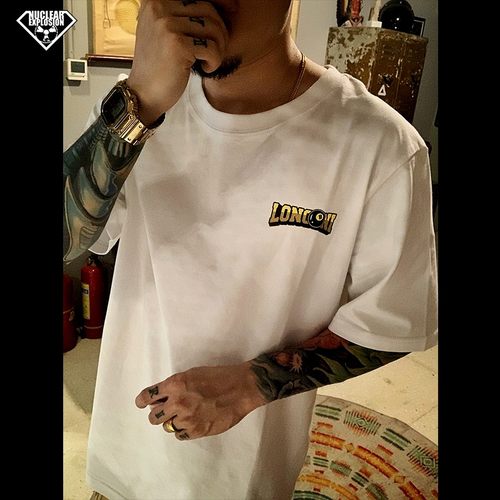 龙古尼蜜蜂全棉黑白运动短袖T恤