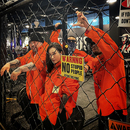 服长袖 核爆炸潮牌二代橘色美式 工装 囚服纯棉衬衫 衬衣 休闲宽松大码