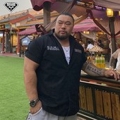 大码 核爆炸潮牌硬汉黑色美式 囚服衬衫 男女休闲外套短袖 宽松超大码