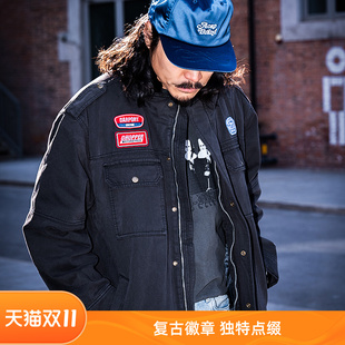 核爆炸大码美式ma1复古工装外套加绒加厚徽章刺绣户外飞行员夹克