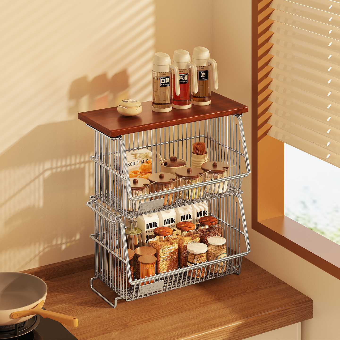 a生中古厨房调料置物架桌面收纳