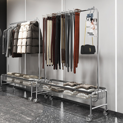 a生服装店展示架移动落地衣帽架