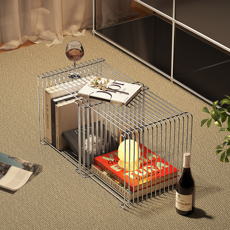 a生304不锈钢置物架客厅收纳柜子