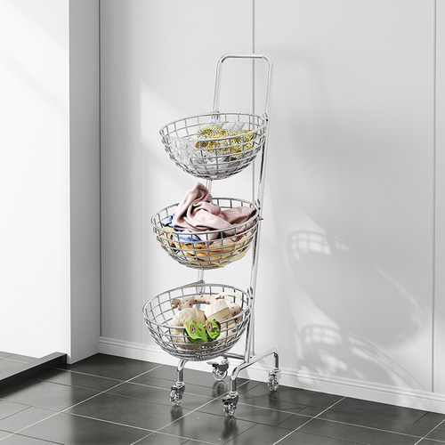 a生脏衣篮推车可移动多层置物架