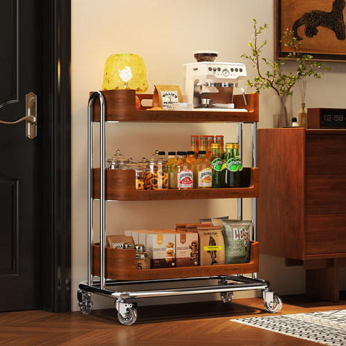 a生中古小推车可移动零食置物架