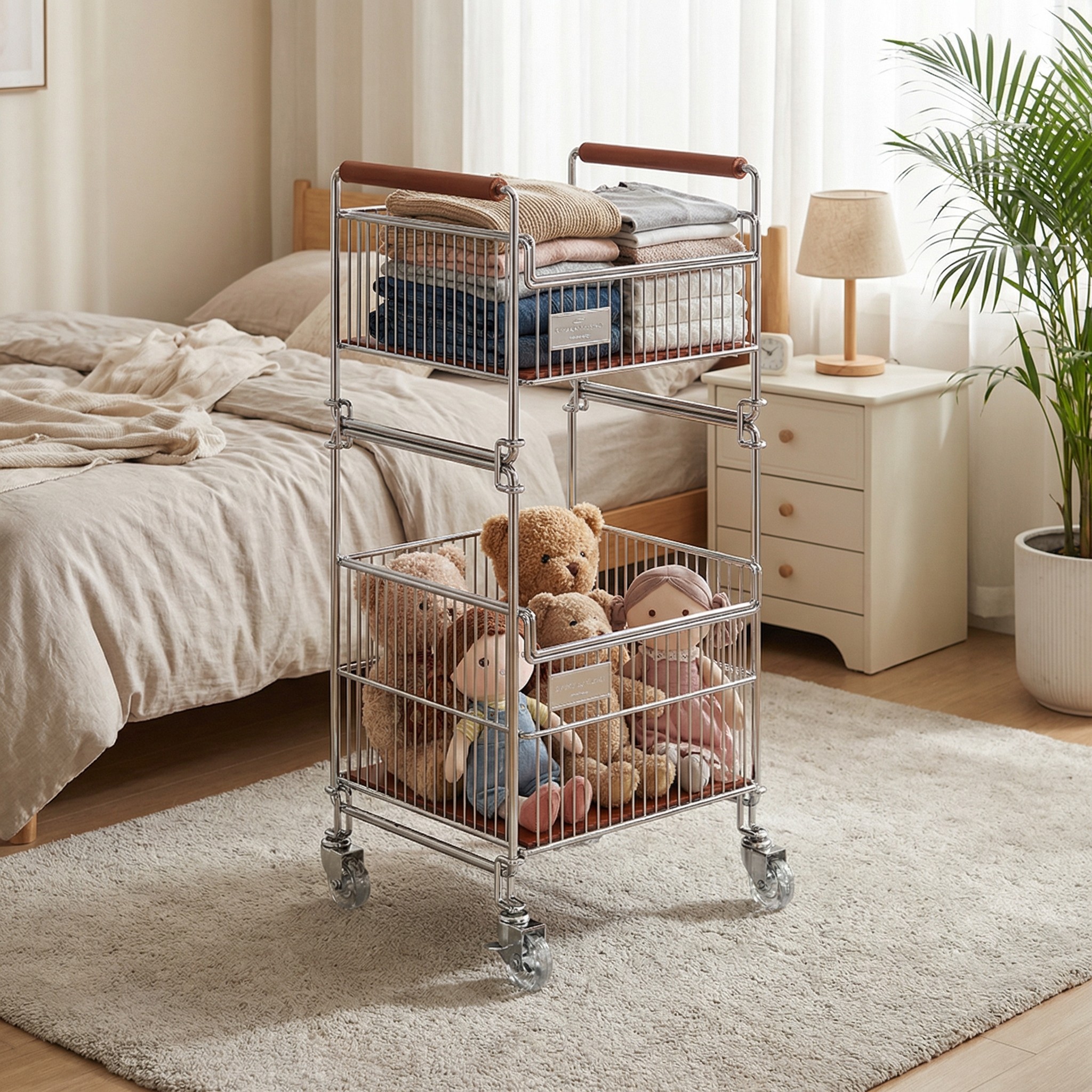 a生儿童玩具收纳桶卧室衣服脏衣篓高颜值落地式移动脏衣篮小推车,收纳整理,脏衣桶,淘宝优惠券,粉丝福利购,淘宝优惠卷