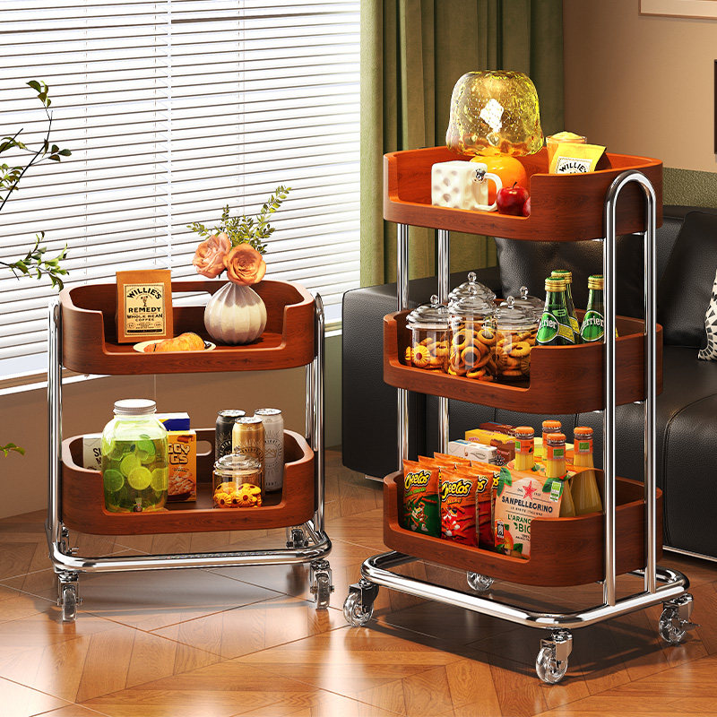 零食架子置物架客厅高颜值收纳架中古风边几移动茶几桌实木餐边柜,住宅家具,角几/边几,淘宝优惠券,粉丝福利购,淘宝优惠卷