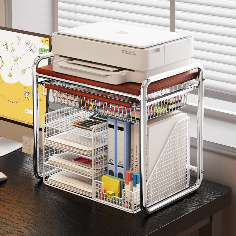 a生中古实木打印机置物架