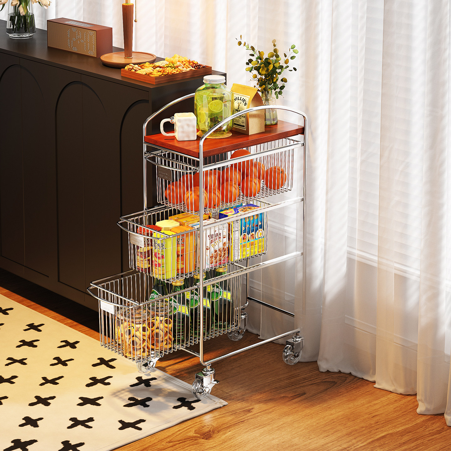 新款零食置物架沙发边几多层客厅储物柜家用移动小茶几饮料收纳架,收纳整理,整理架/置物架/收纳架,淘宝优惠券,粉丝福利购,淘宝优惠卷