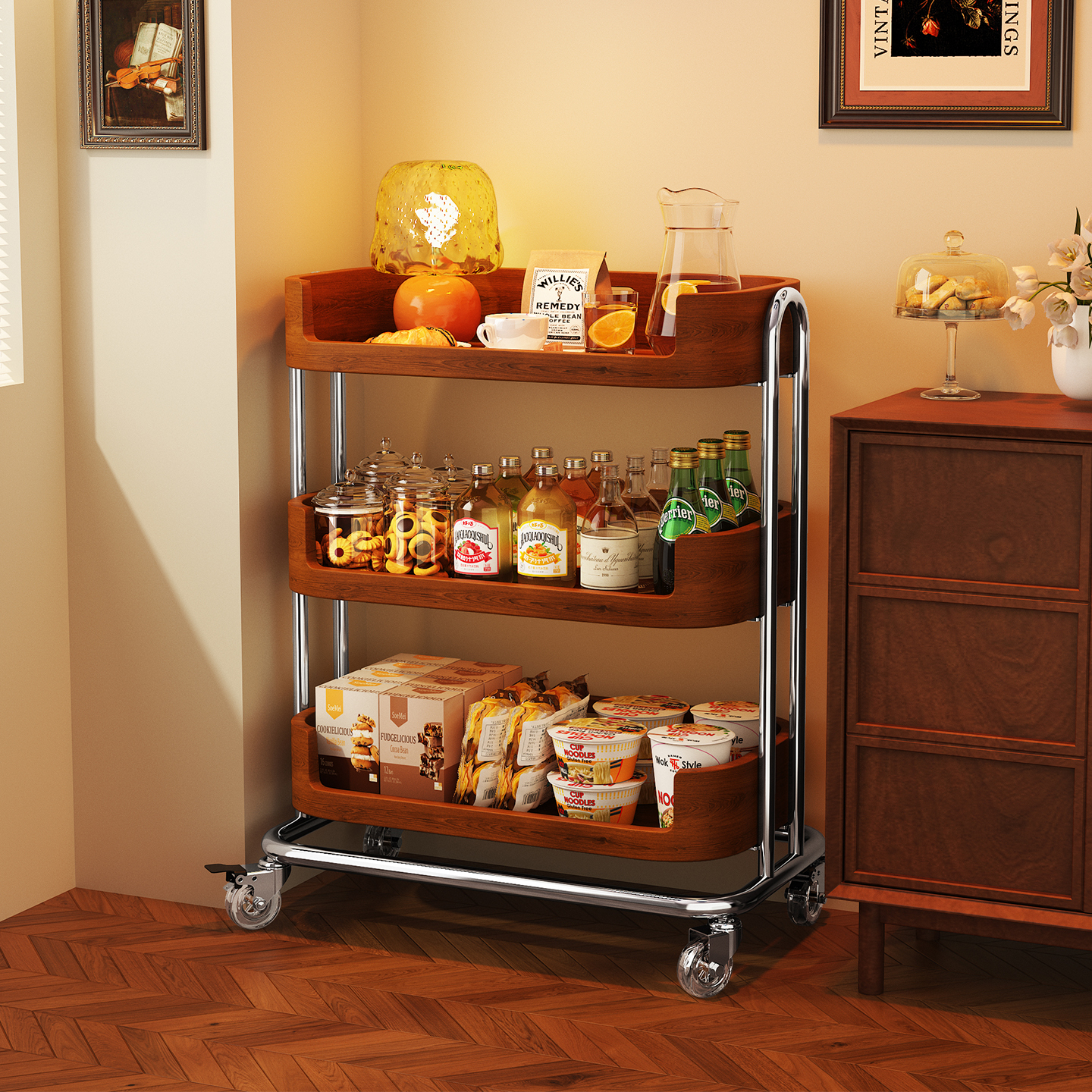 a生可移动茶几小推车客厅储物架