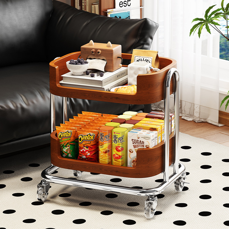 a生可移动茶几小推车边几中古风