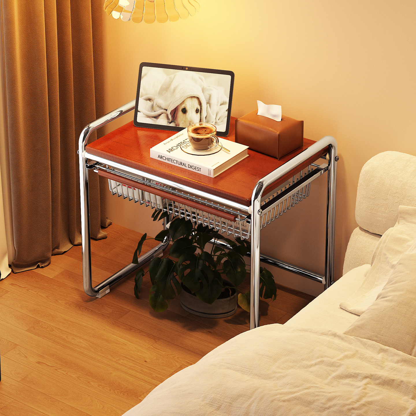 a生新款实木床头柜家用卧室简易