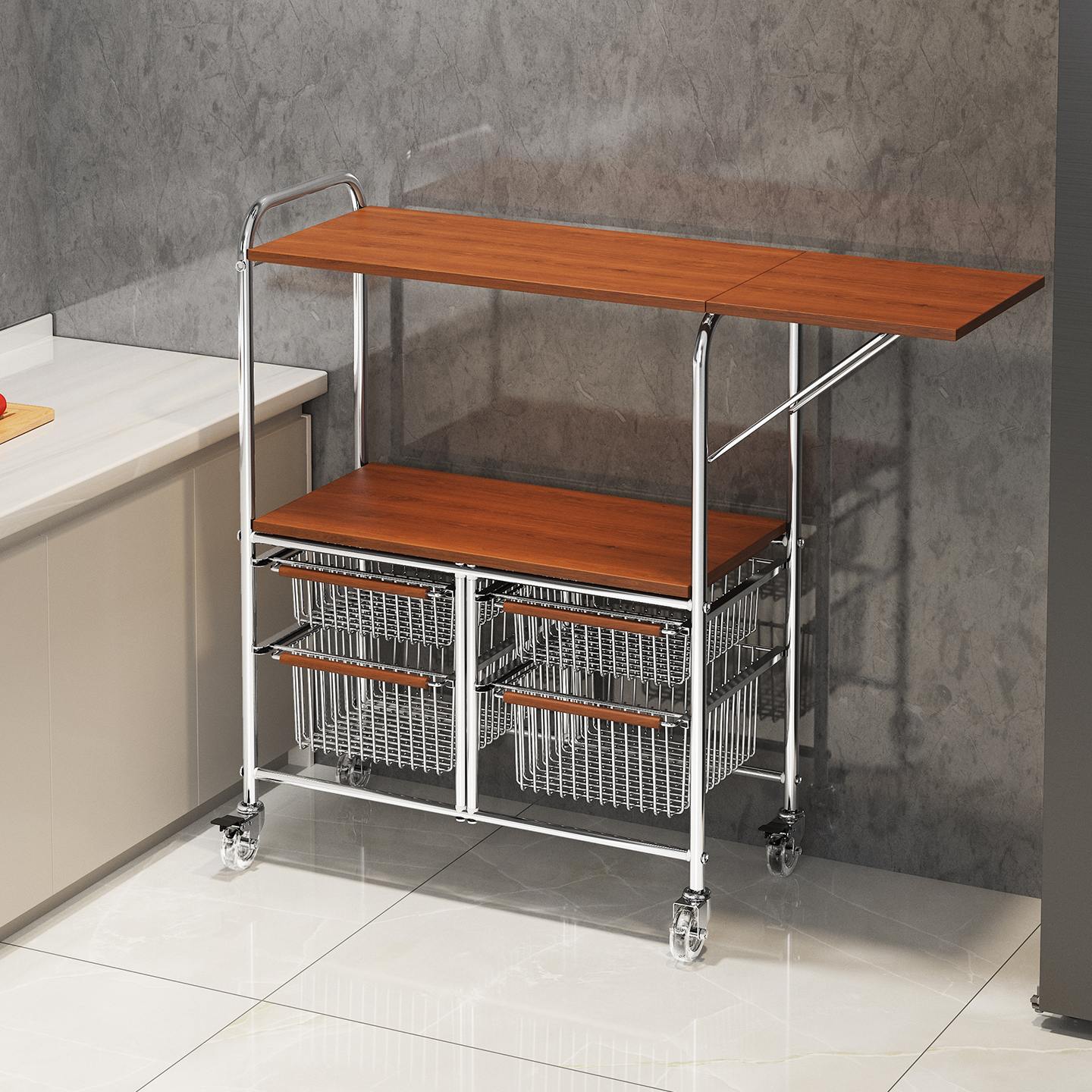 a生厨房置物架多功能移动餐边柜