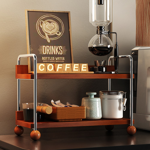 a生中古风杯架咖啡角置物架