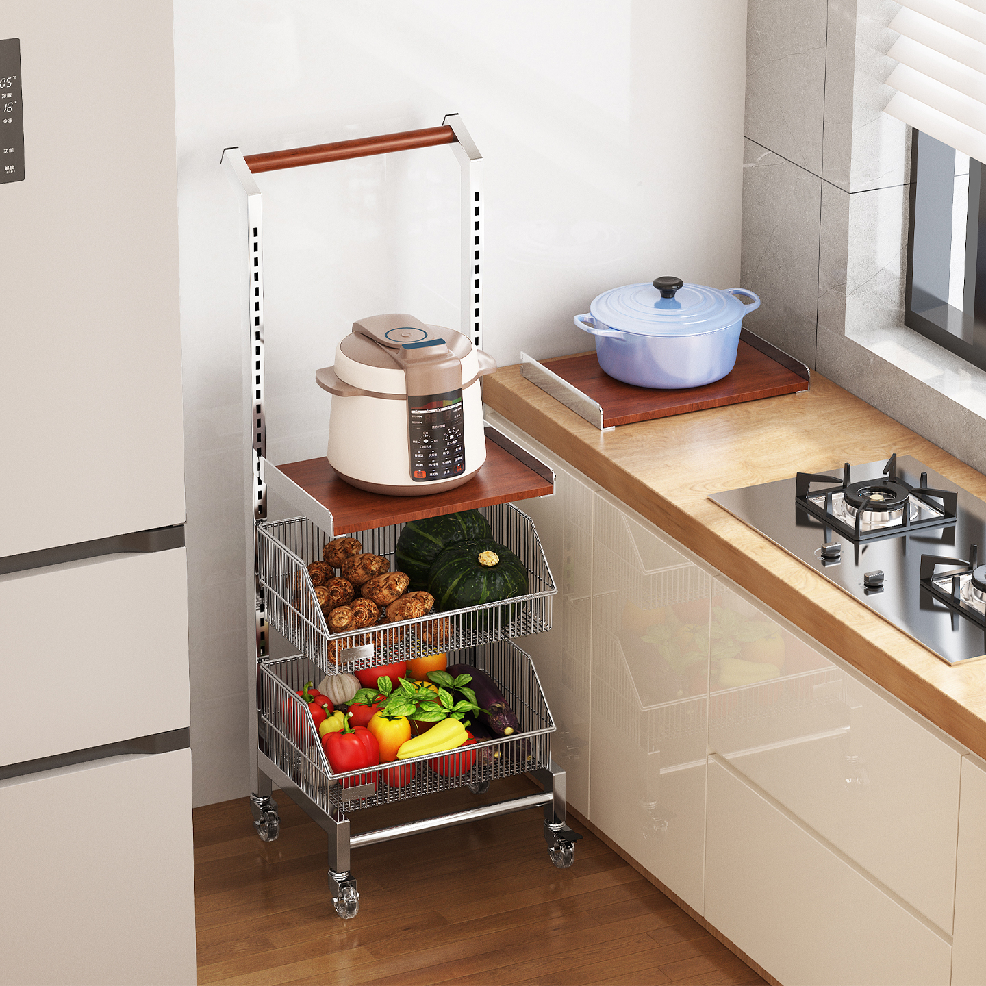 a生新款厨房置物架多功能收纳架