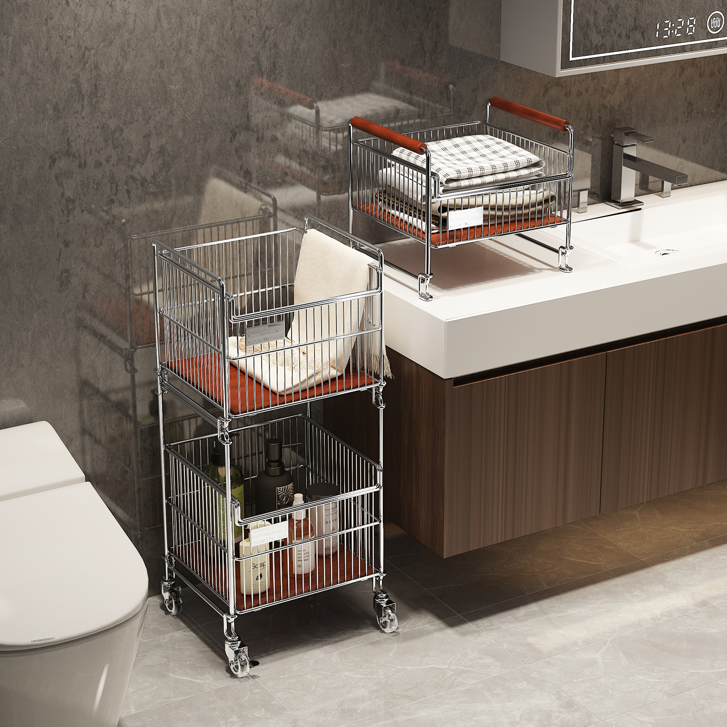 a生浴室多功能一体卫生间储物架