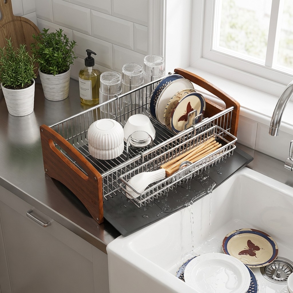 304不锈钢碗碟沥水架厨房台面置物架水槽餐具碗筷勺子杯子收纳架,厨房/烹饪用具,水槽置物架,淘宝优惠券,粉丝福利购,淘宝优惠卷