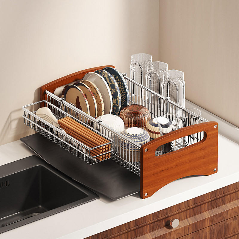 a生不锈钢沥水架厨房水槽置物架多功能家用放筷勺盘子碗碟收纳篮,厨房/烹饪用具,水槽置物架,淘宝优惠券,粉丝福利购,淘宝优惠卷