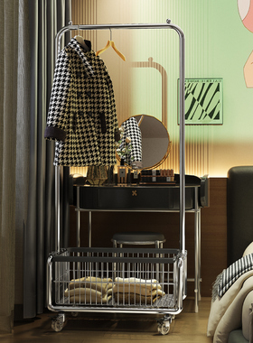 卧室移动挂衣架落地家用轻奢衣帽架次净衣服置物架房间晾晒衣神器