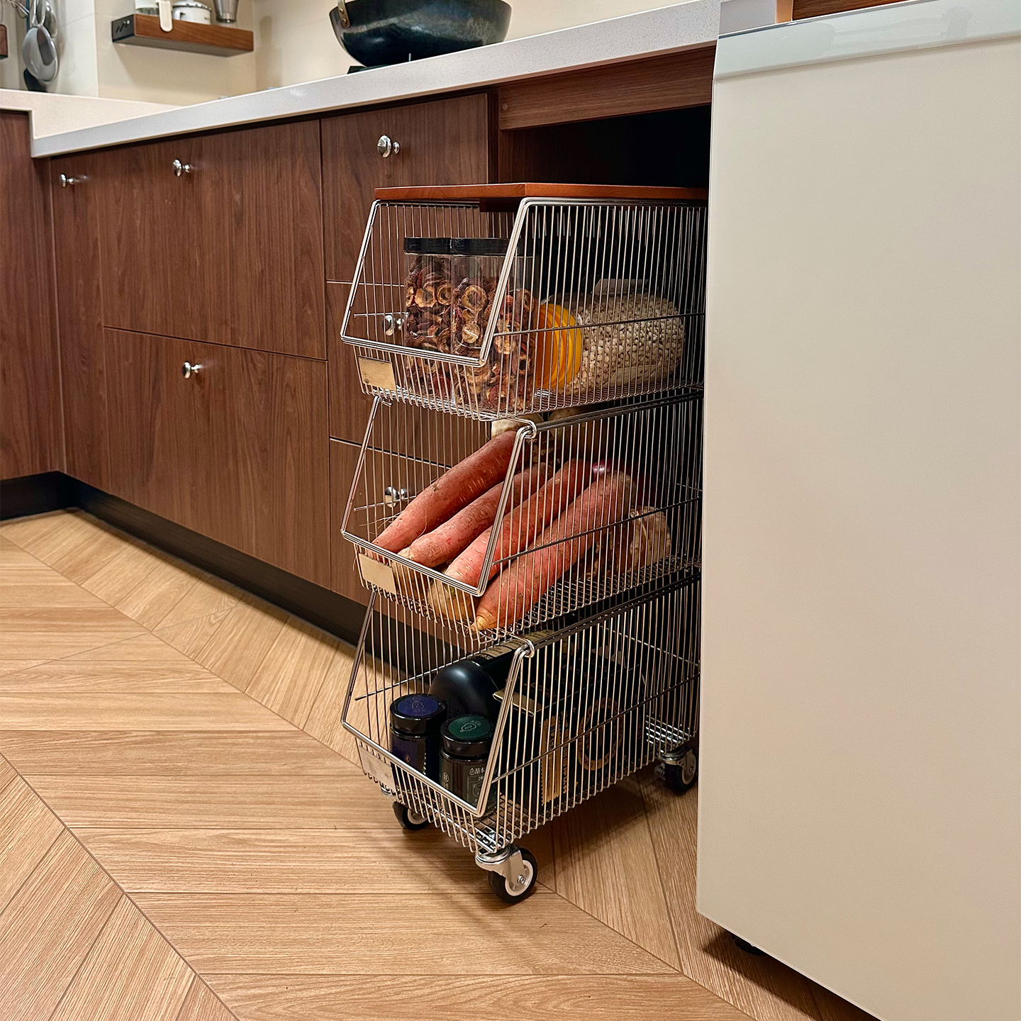 a生厨房柜内置物架果收纳小推车