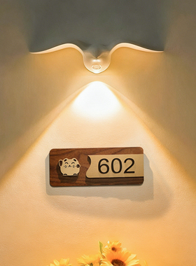 自动人体感应灯楼梯门牌灯磁吸充电卧室夜晚上夜间厕所智能小夜灯