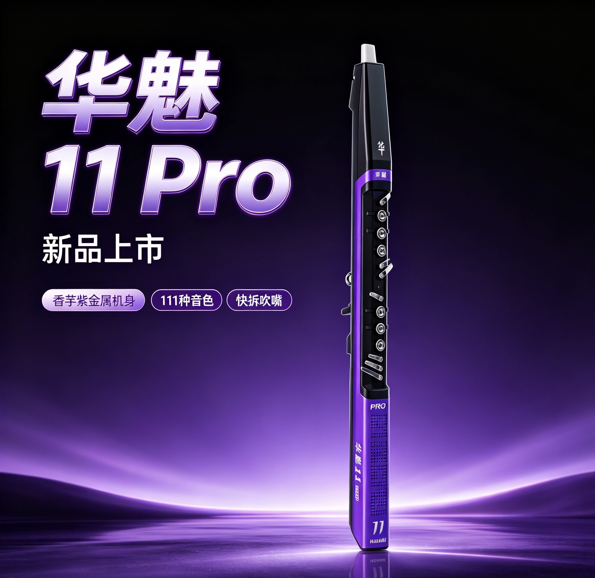 华魅11pro新款2026吹管智能电子语音中老年萨克斯娱乐高颜值笛子