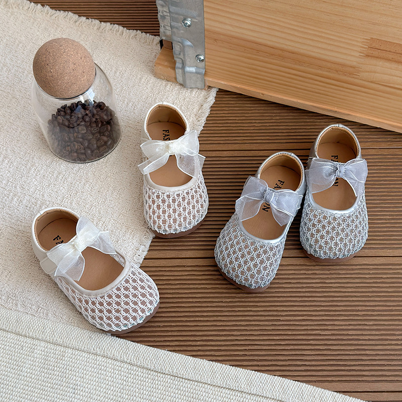女童网鞋春夏软底蝴蝶结镂空公主单鞋洋气宝宝休闲表演网纱小皮鞋,童鞋/婴儿鞋/亲子鞋,皮鞋,淘宝优惠券,粉丝福利购,淘宝优惠卷