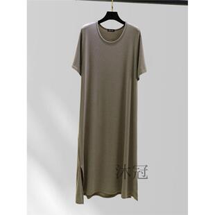 男款睡裙睡袍浴袍薄款凉快睡衣莫代尔晨袍无袖长袍大码夏季家居服