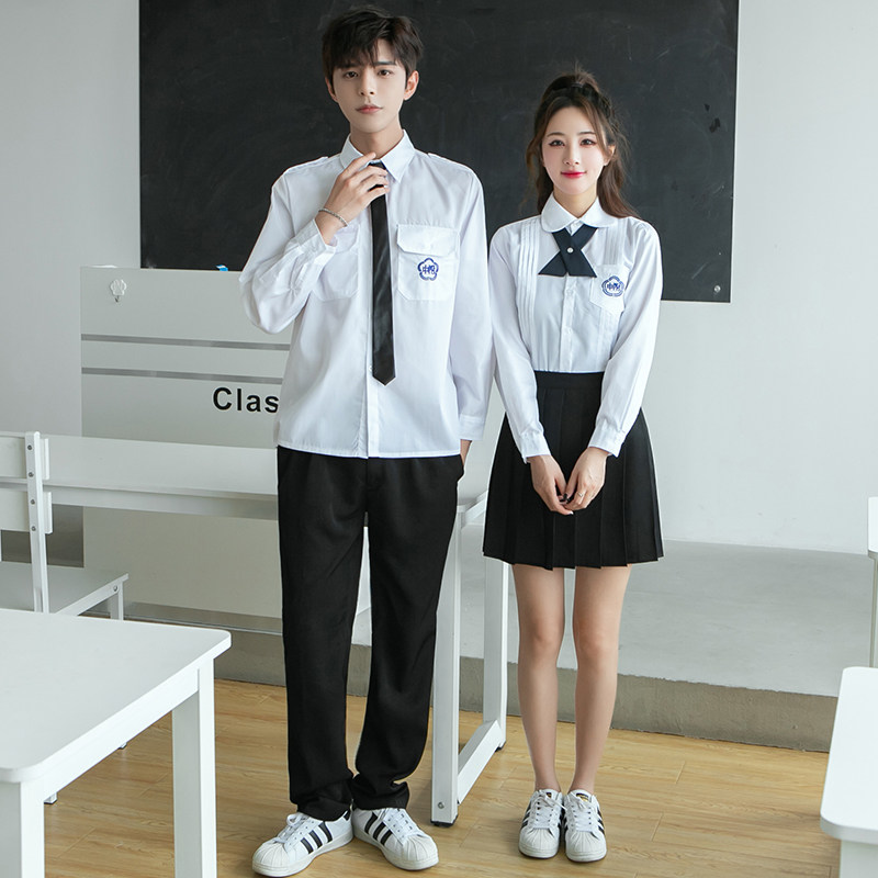 附中学生jk制服白衬衫演出服套装