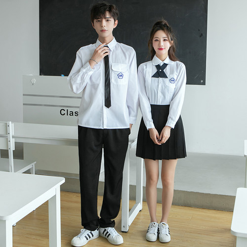 附中学生jk制服白衬衫演出服套装