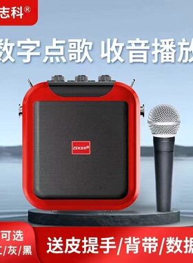 志科K92晨练手提式蓝牙音响听歌戏机户外广场舞k歌店铺音乐播放器