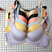 幸福狐狸正品 内衣女聚拢无钢圈小胸旗舰店金狐狸厚薄文胸套装 官方